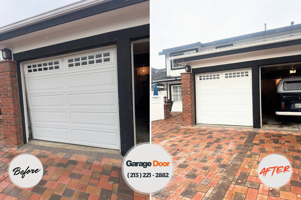 Before and after: garage door repair 62201